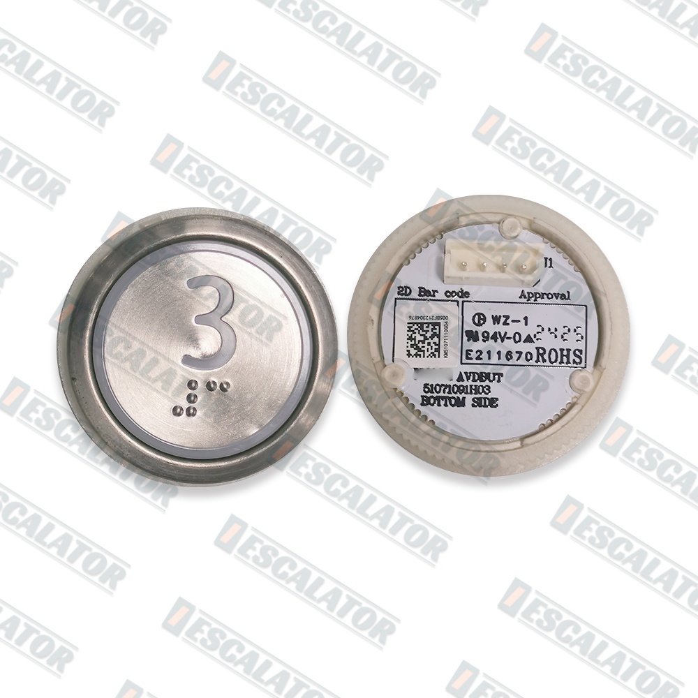 Elevator Push Button White Led With Braille
