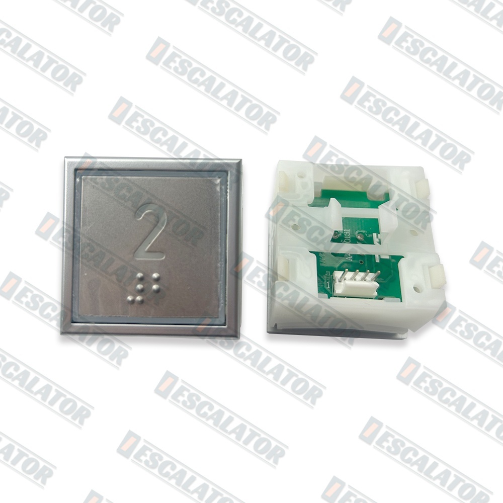Elevator Push Button 4pins Blue Led With Braille