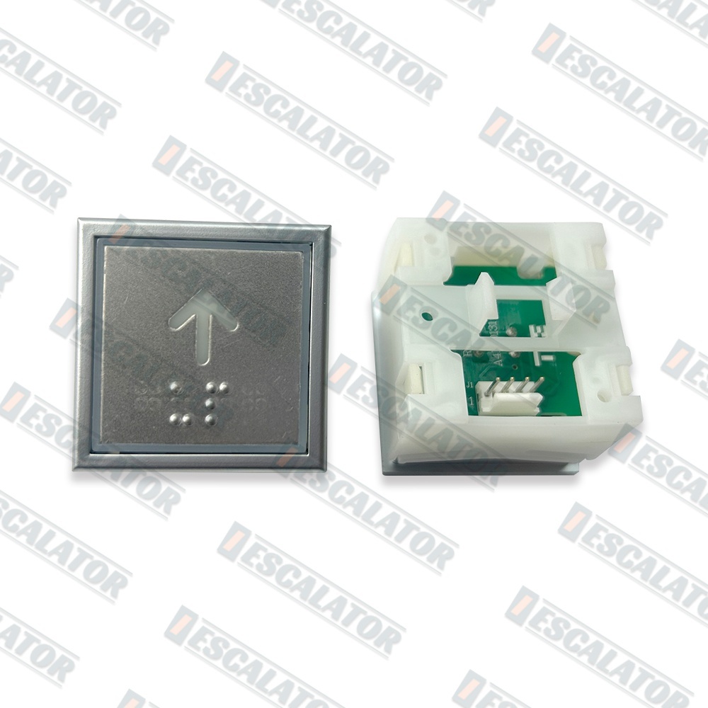 Elevator Push Button 4pins Blue Led With Braille