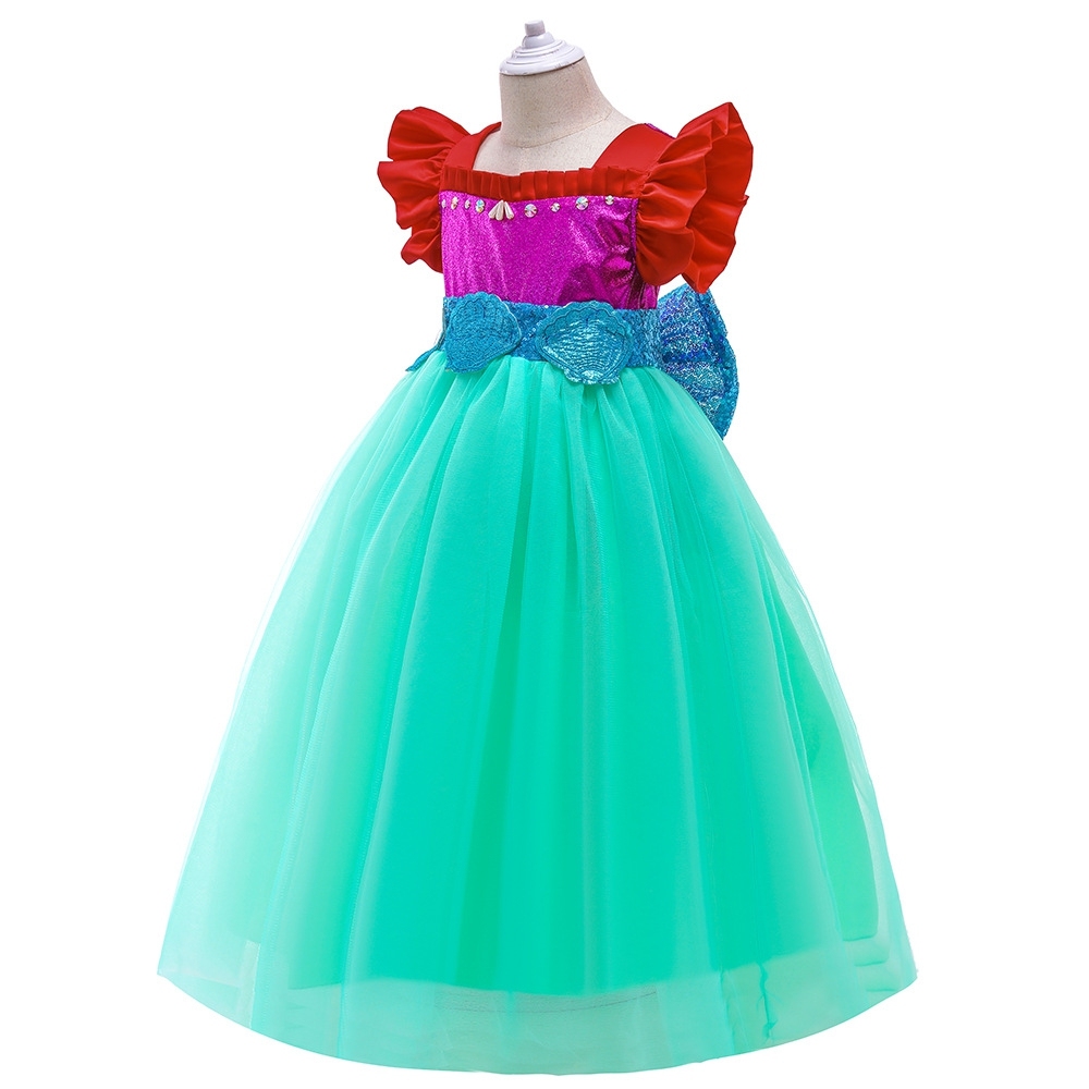 Enchanting Children's Fairy Tale Princess Dress - Glittering Tulle Skirt, Sparkly Sequin Accents, Magical Mermaid & Fantasy Designs for Special Occasions