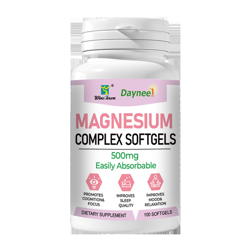 Daynee Magnesium Complex Softgels: 500mg Easily Absorbable for Wellness