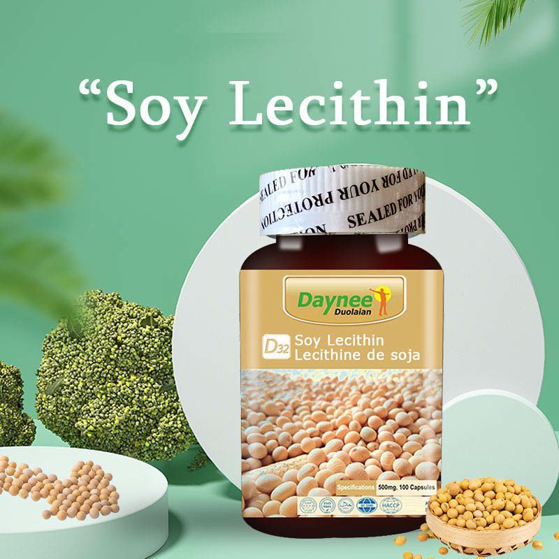 Organic Soy Lecithin Capsule Supplements with Vitamin E Soft