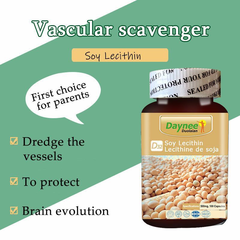 Organic Soy Lecithin Capsule Supplements with Vitamin E Soft