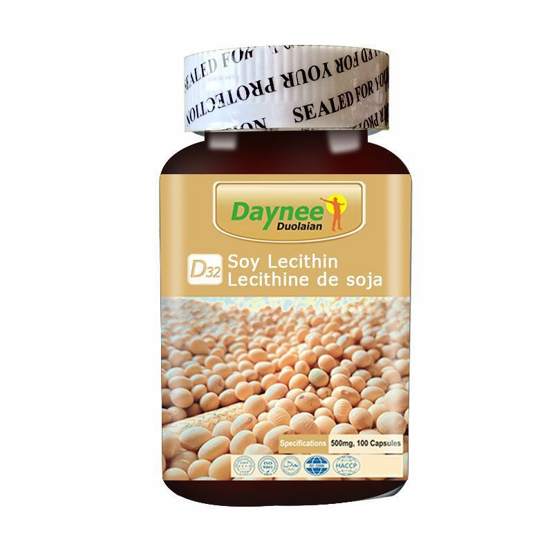 Organic Soy Lecithin Capsule Supplements with Vitamin E Soft