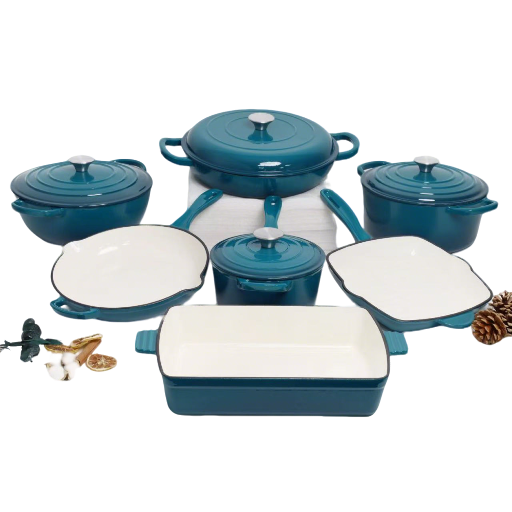 Enameled Cast Iron Pot - Durable & Safe Enamel Coated Dutch Oven for All Cooking Surfaces