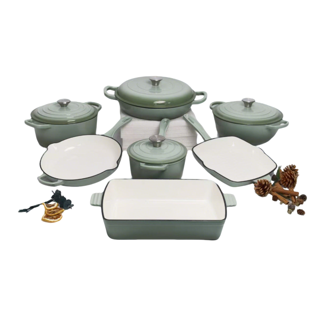Enameled Cast Iron Pot - Durable & Safe Enamel Coated Dutch Oven for All Cooking Surfaces