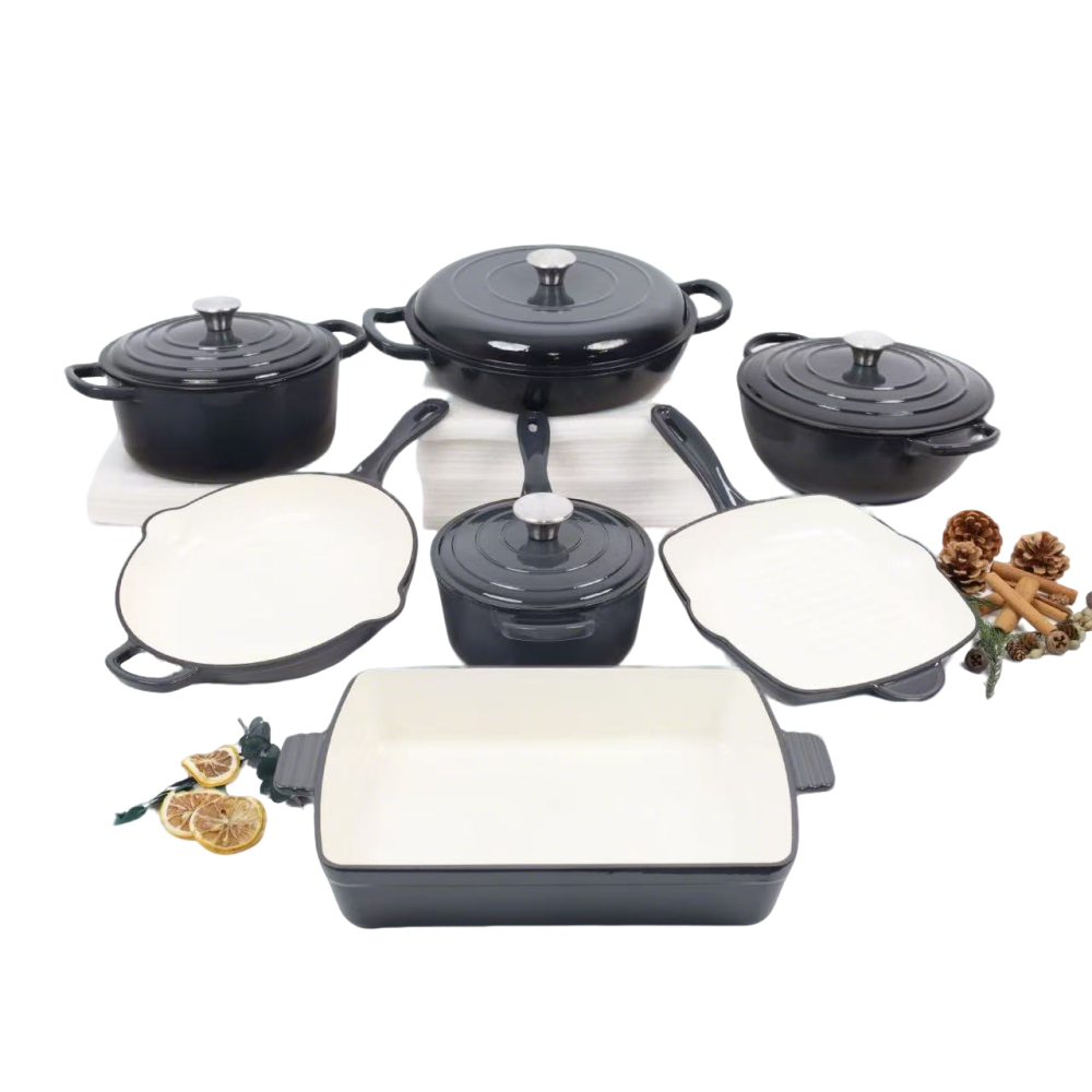Enameled Cast Iron Pot - Durable & Safe Enamel Coated Dutch Oven for All Cooking Surfaces