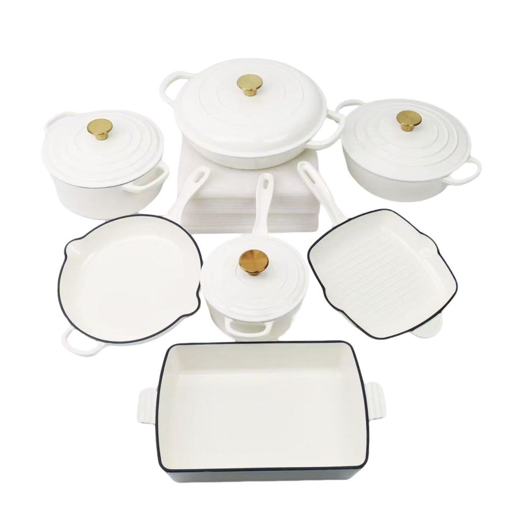 Enameled Cast Iron Pot - Durable & Safe Enamel Coated Dutch Oven for All Cooking Surfaces