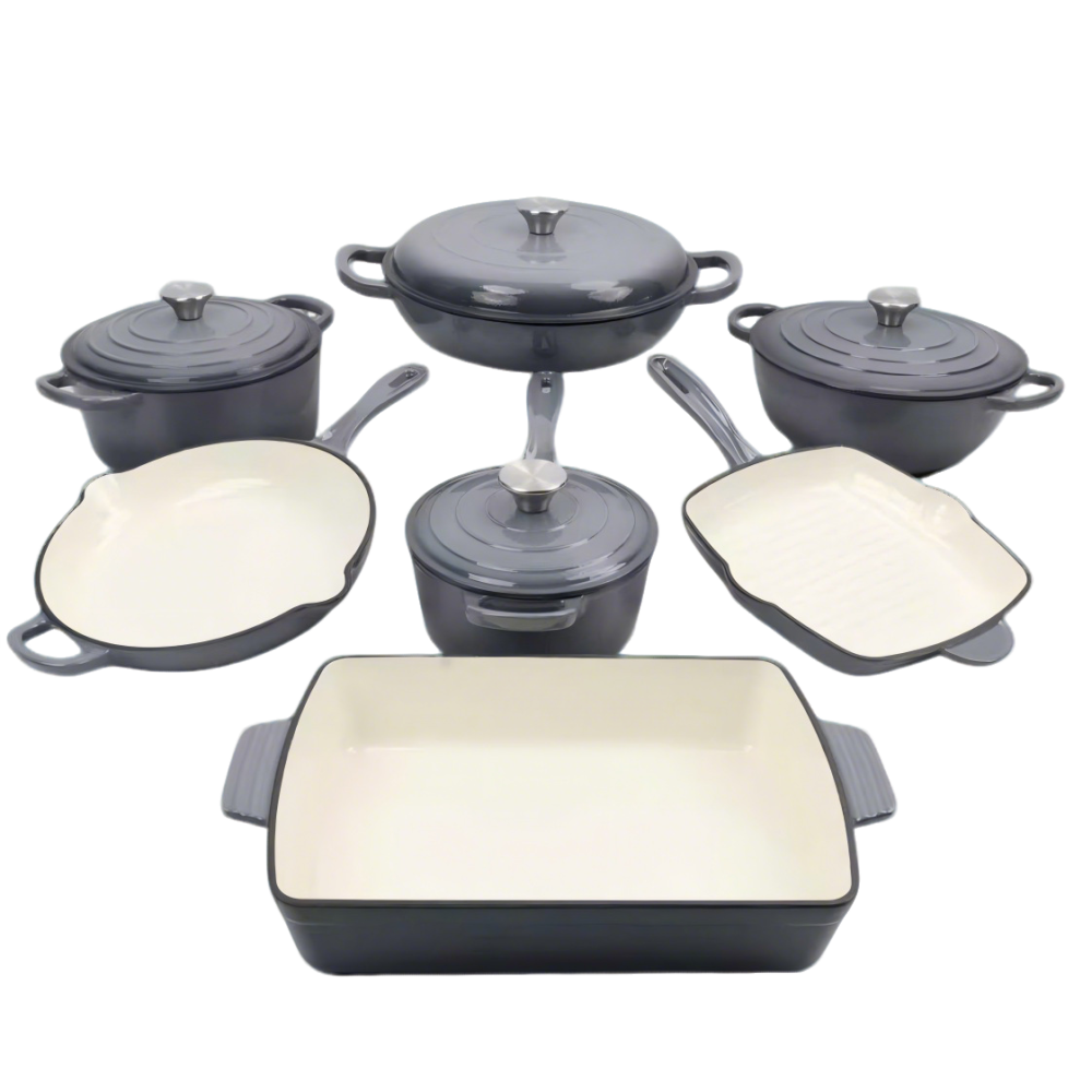 Enameled Cast Iron Pot - Durable & Safe Enamel Coated Dutch Oven for All Cooking Surfaces