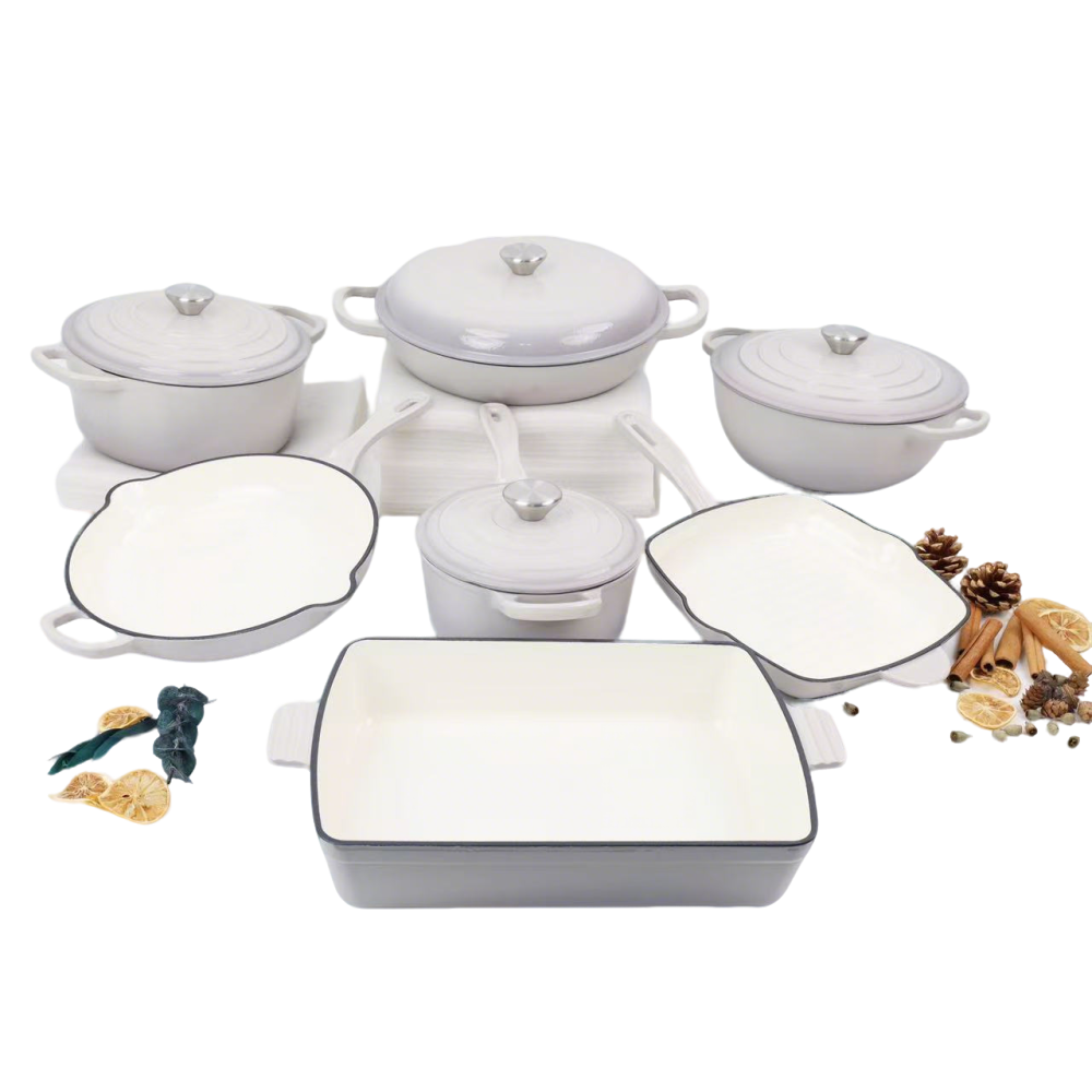 Enameled Cast Iron Pot - Durable & Safe Enamel Coated Dutch Oven for All Cooking Surfaces
