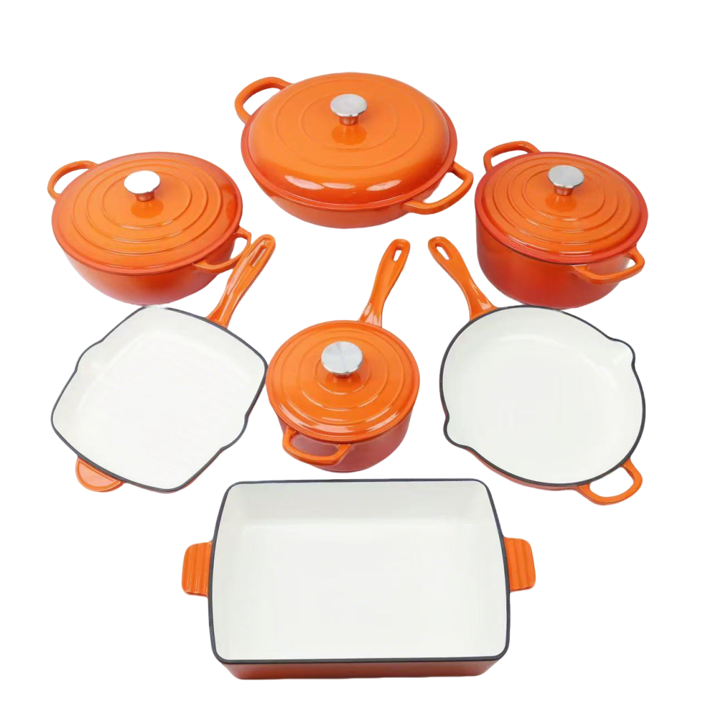 Enameled Cast Iron Pot - Durable & Safe Enamel Coated Dutch Oven for All Cooking Surfaces