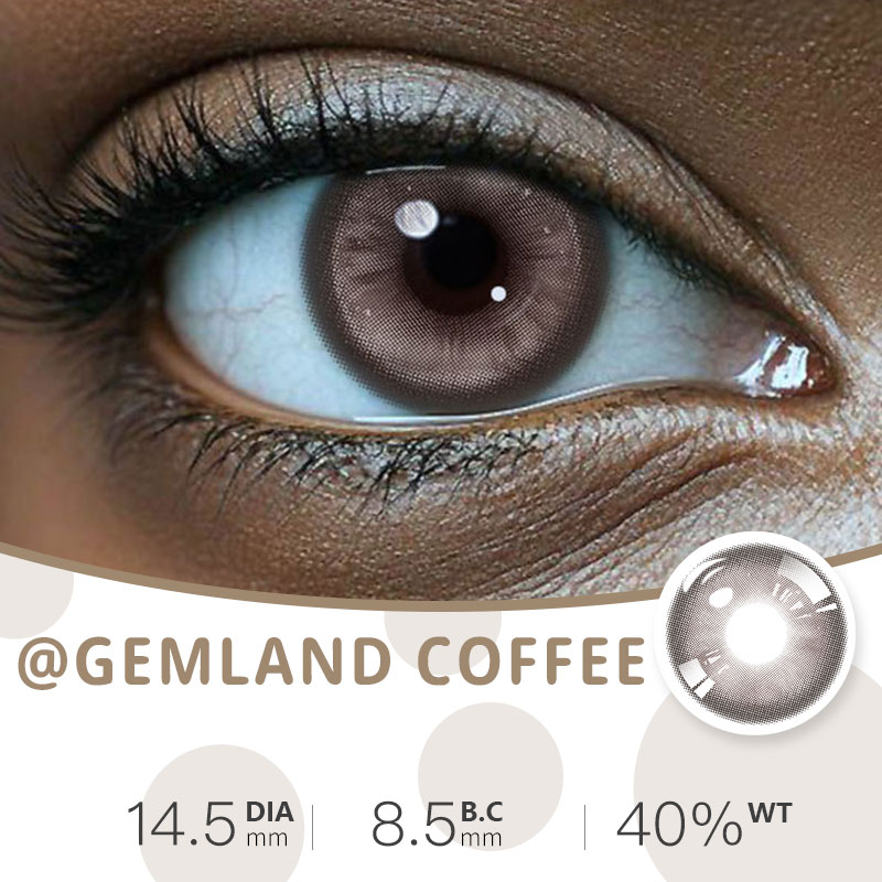Brown Contacts for Dark Eyes 14.5mm - Natural Warm Coffee Tone, Hydrating