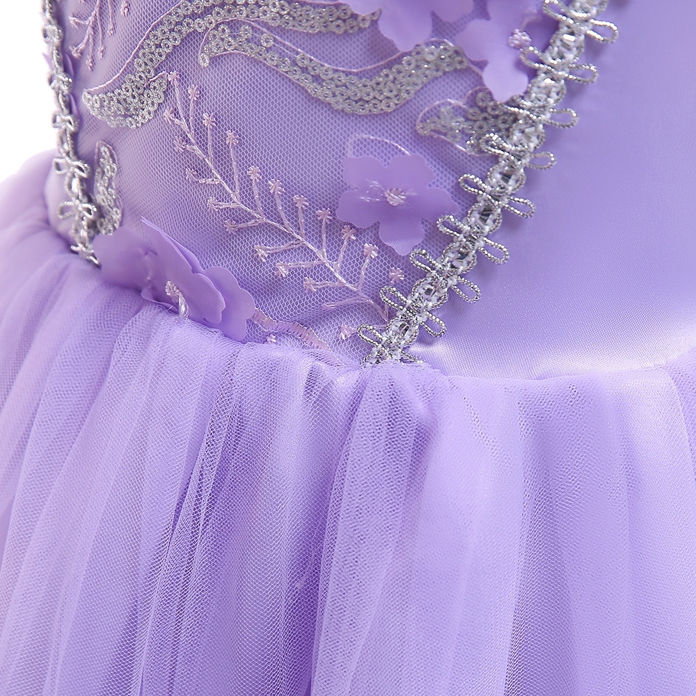 Elegant Princess Dresses for Girls: Floral Embroidery, Tulle Skirts & Crystal Accents | Whimsical Special Occasion Attire