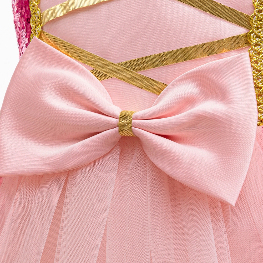 Enchanting Princess Dresses for Girls - Tulle, Lace & Satin Layers with Golden Embroidery, Detachable Bows & Convertible Designs for Parties, Weddings & Fairy-Tale Events