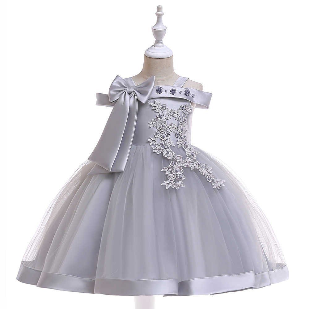 Elegant Children's Dresses: Floral Lace, Tulle Skirts & Satin Ribbons for Special Occasions | Whimsical Kidswear with Playful Elegance