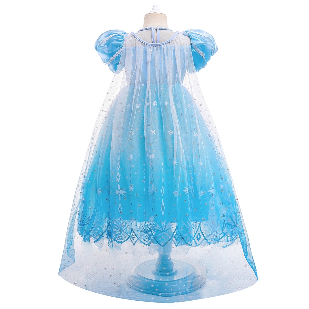 Enchanting Lavender & Blue Princess Dresses for Girls - Sparkling Tulle, Snowflake Embroidery & Iridescent Sequins for Special Occasions
