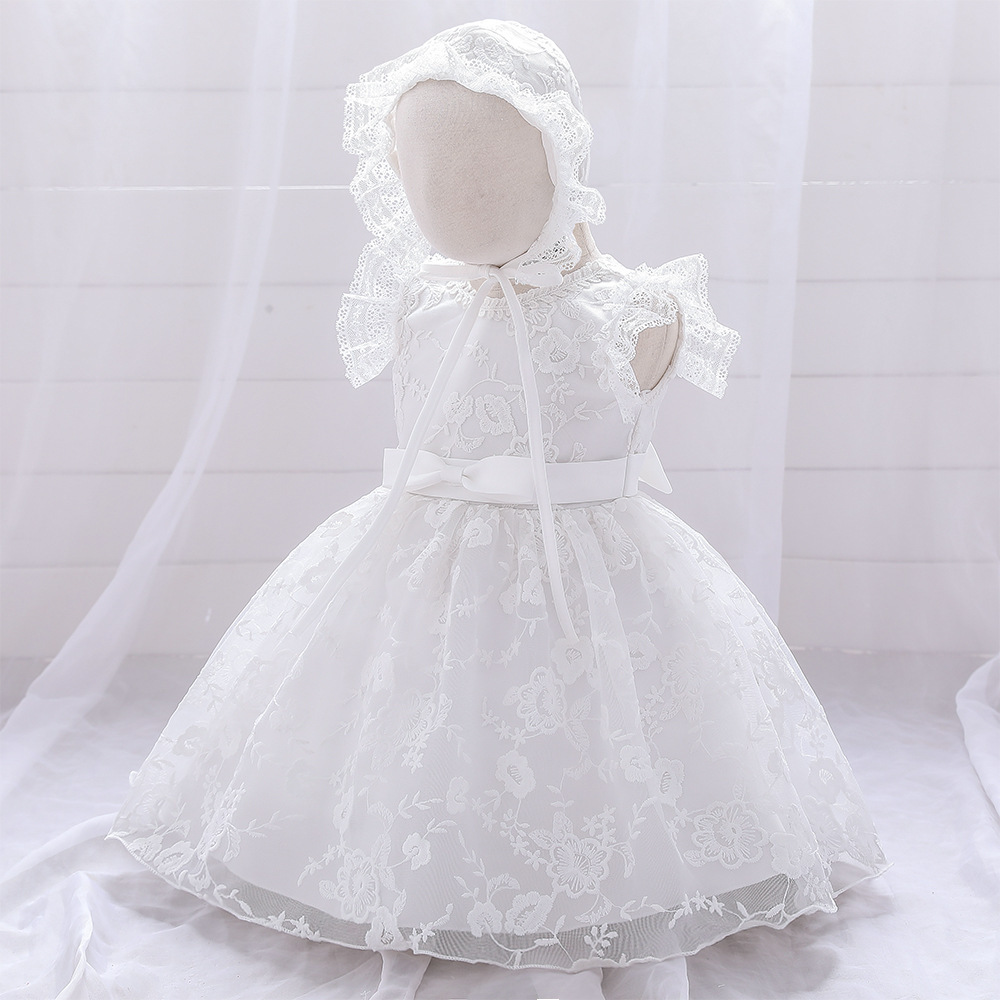 Vibrant   Floral Lace Dresses for Girls: Embroidered Details, Tulle Skirts & Burgundy Mesh Panels | Elegant Special Occasion Attire