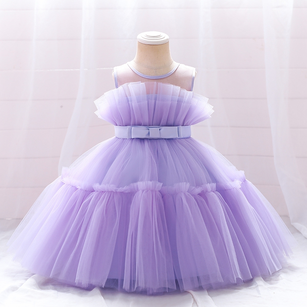 Exquisite White Tulle Children's Dress: A Dreamy Attire for Special Occasions Elegant White & Pink Tulle Dresses for Girls: Layered Silhouettes, Delicate Embroidery & Sheer Fabric Designs for Special Occasions Like Weddings, Parties & Photo Shoots