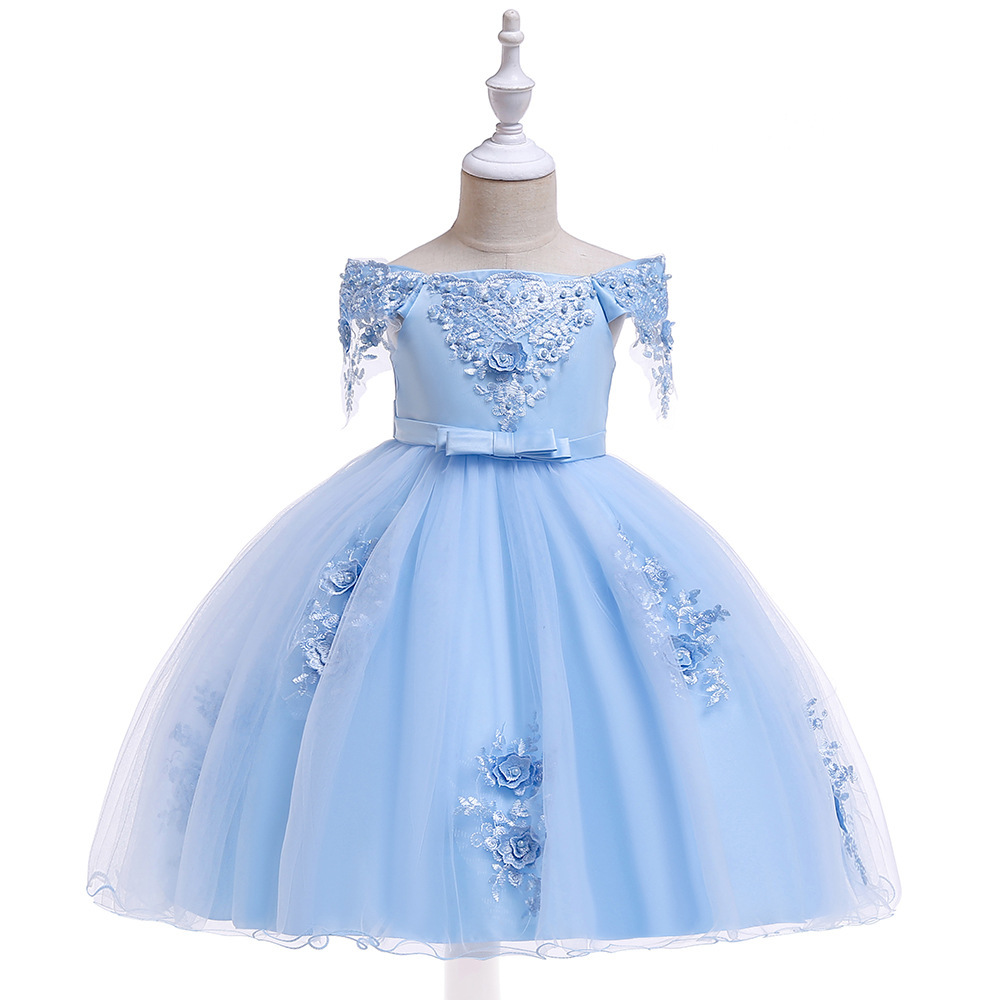 Elegant Children's Princess Dresses: Lace & Pearl Embroidery, Tulle Skirts & Pastel Hues | Whimsical Special Occasion Attire for Girls