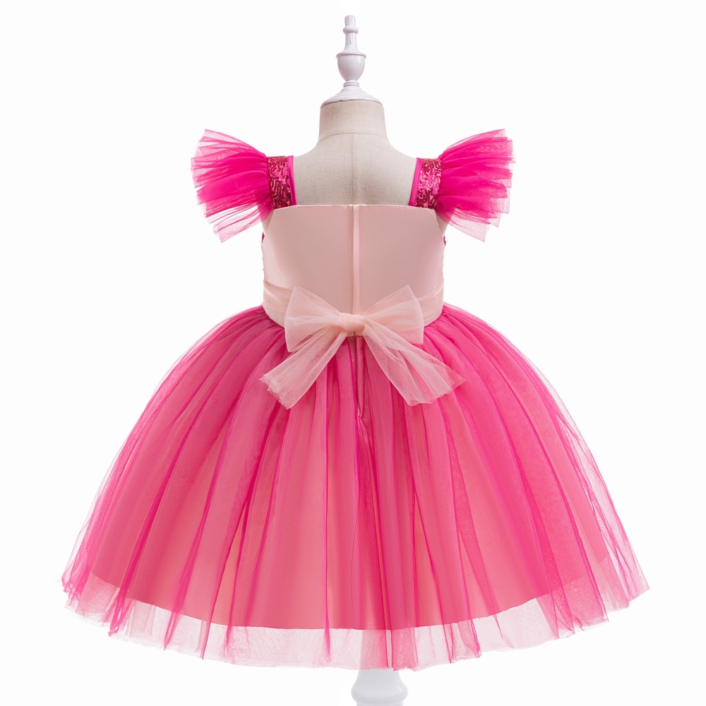 Enchanting Princess Dresses for Girls - Tulle, Lace & Satin Layers with Golden Embroidery, Detachable Bows & Convertible Designs for Parties, Weddings & Fairy-Tale Events