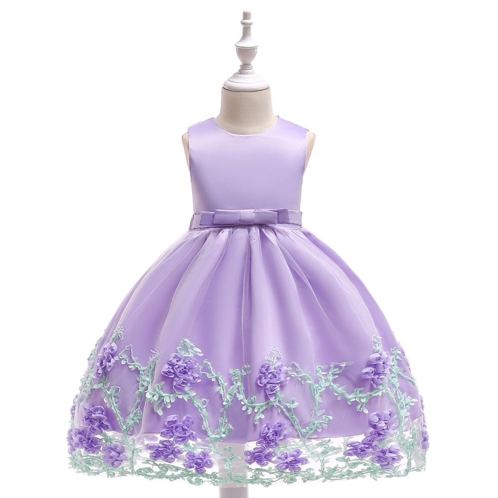 Elegant Floral Embroidery Dresses for Girls: Tulle Skirts, Satin Details & Sheer Mesh Accents | Bridal-Inspired Kidswear for Parties & Photoshoots