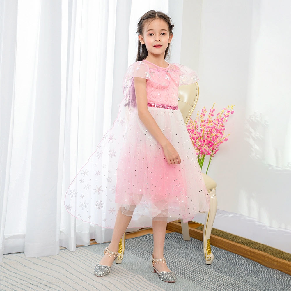 Elegant Light Blue Children's Dresses: Tulle Layers, Silver Star & Snowflake Embellishments for Special Occasions Like Weddings, Parties & Photo Shoots | Enchanting Nursery Attire with Iridescent Details