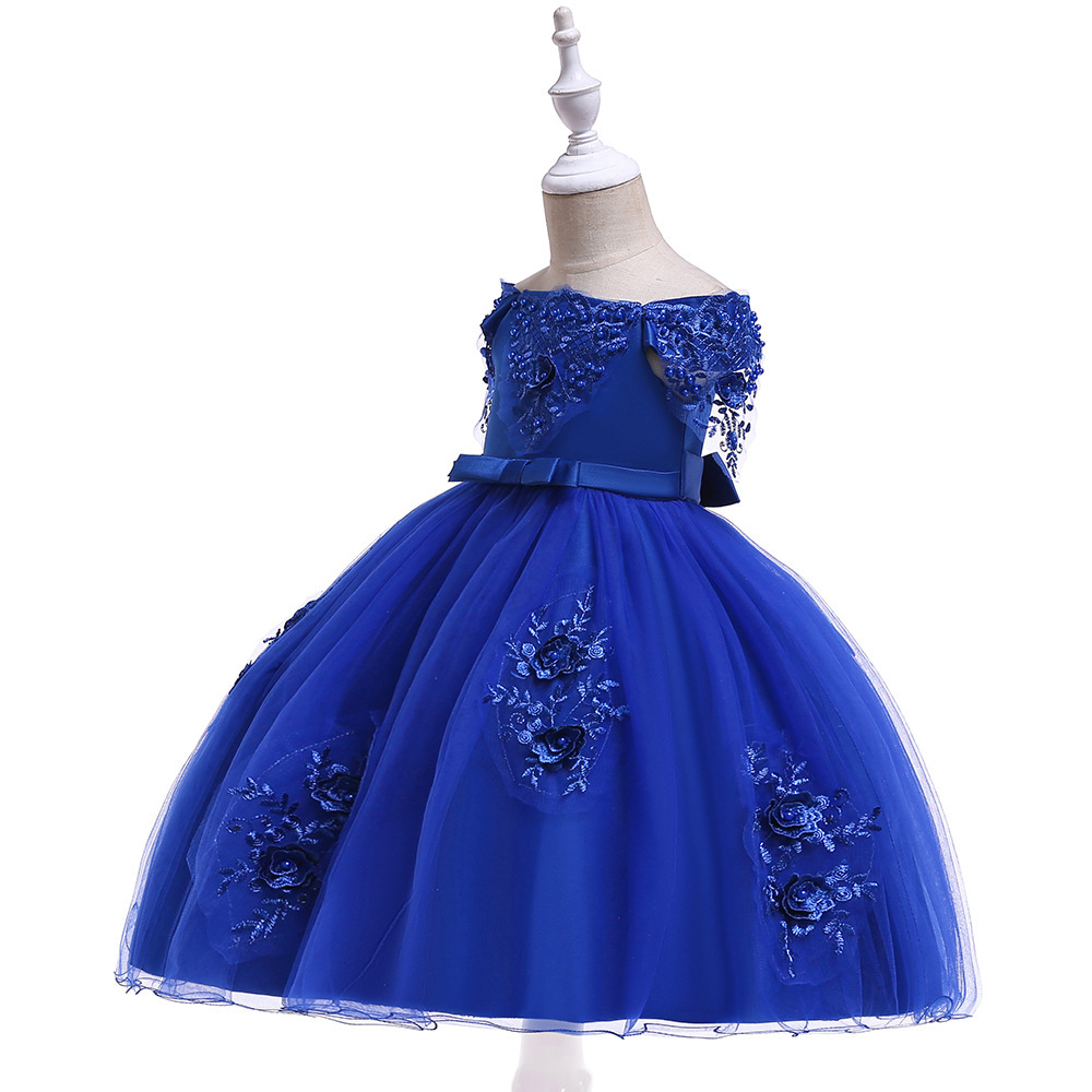 Elegant Children's Princess Dresses: Lace & Pearl Embroidery, Tulle Skirts & Pastel Hues | Whimsical Special Occasion Attire for Girls