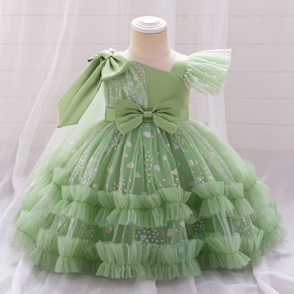 Elegant Floral Children's Dresses: Tulle Skirts, Beaded Embroidery & Sheer Mesh Details | Whimsical Special Occasion Attire for Girls