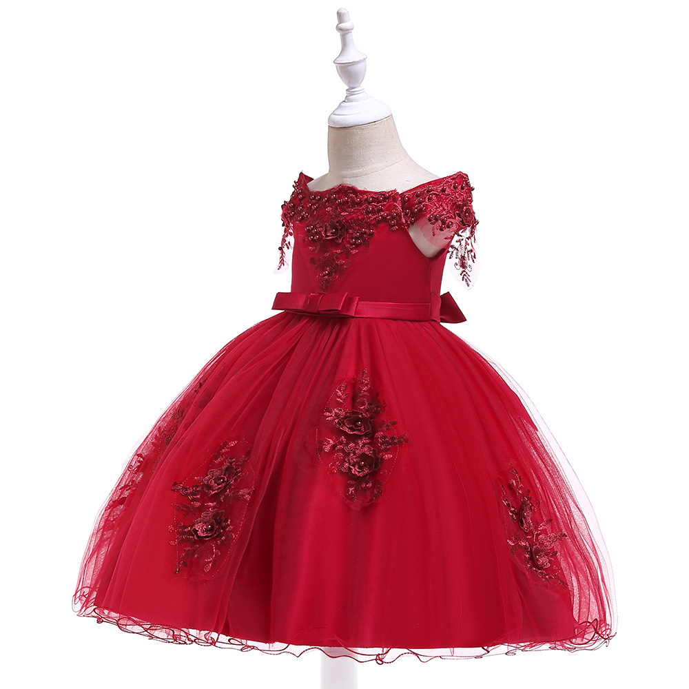 Elegant Children's Princess Dresses: Lace & Pearl Embroidery, Tulle Skirts & Pastel Hues | Whimsical Special Occasion Attire for Girls