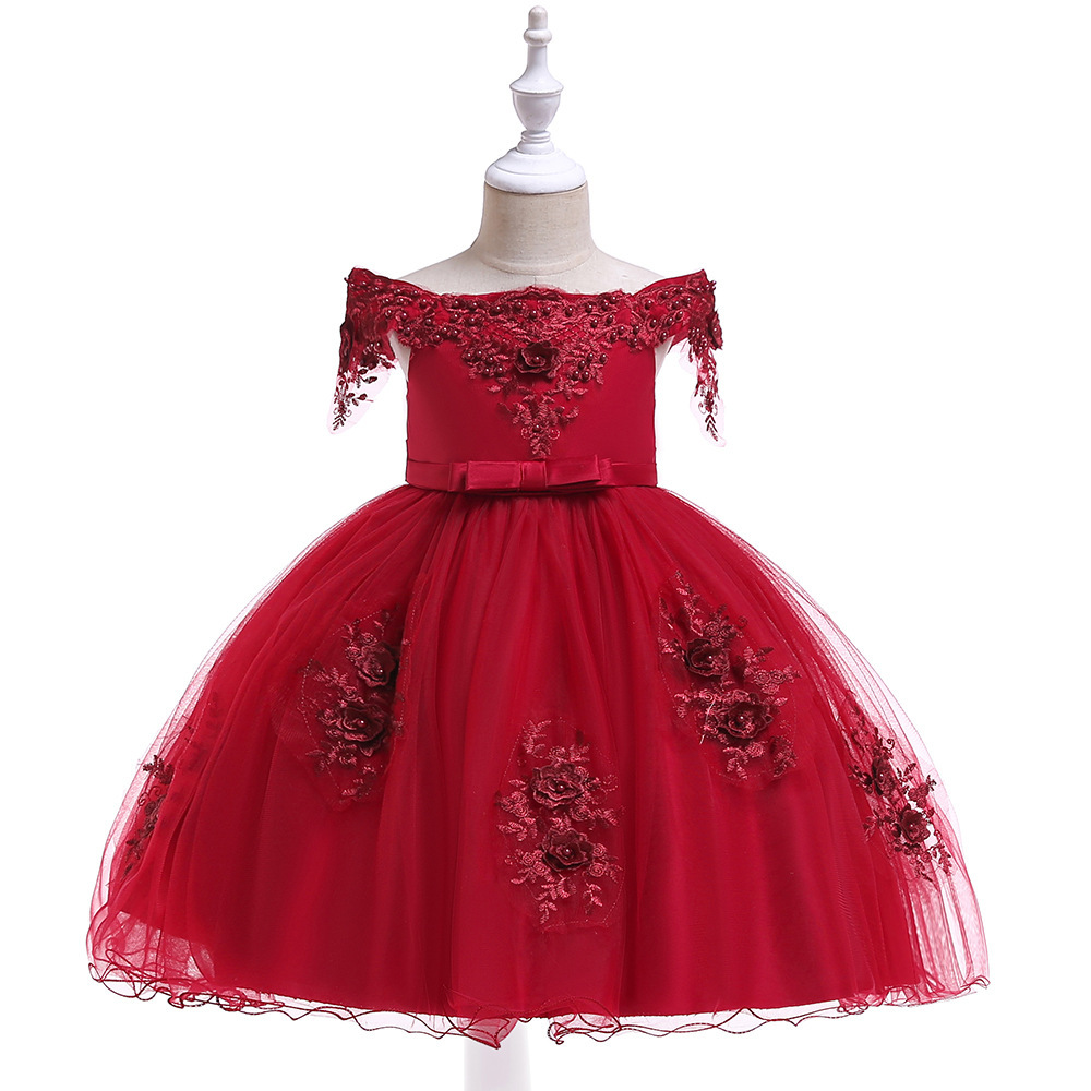 Elegant Children's Princess Dresses: Lace & Pearl Embroidery, Tulle Skirts & Pastel Hues | Whimsical Special Occasion Attire for Girls