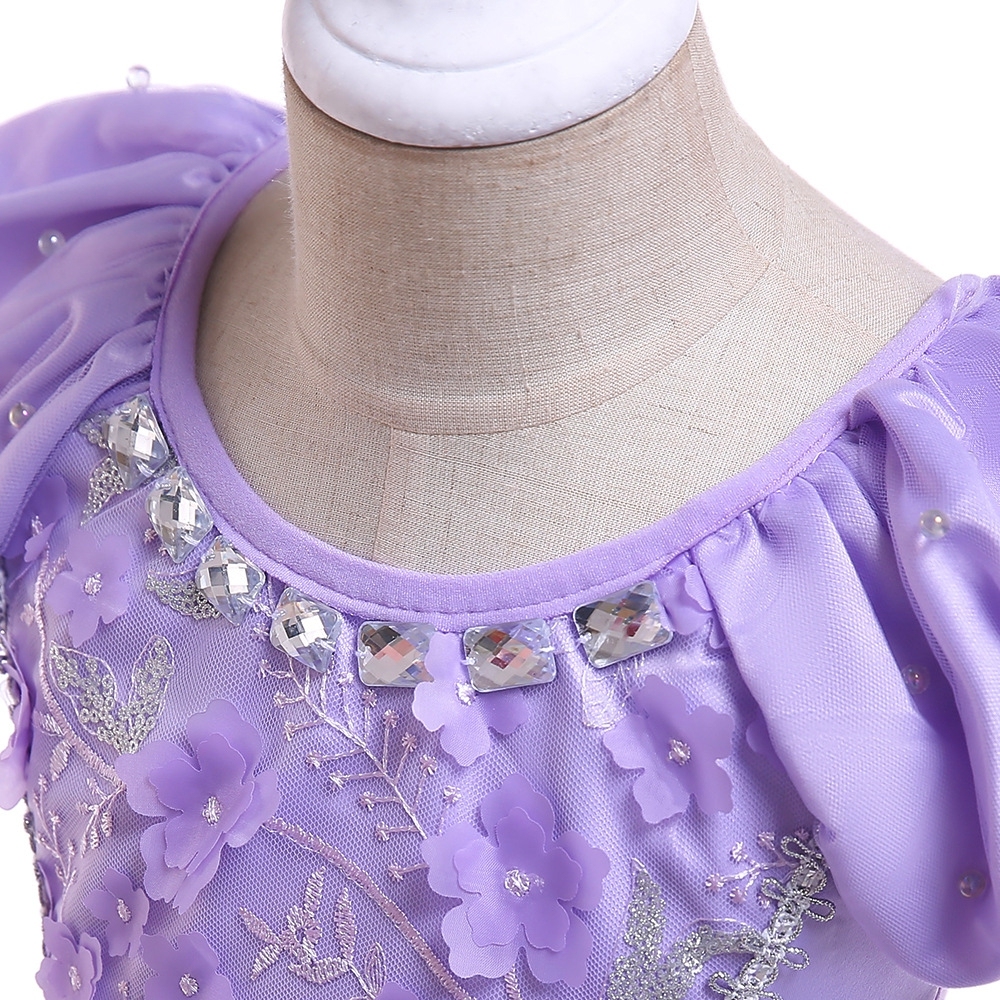 Elegant Princess Dresses for Girls: Floral Embroidery, Tulle Skirts & Crystal Accents | Whimsical Special Occasion Attire