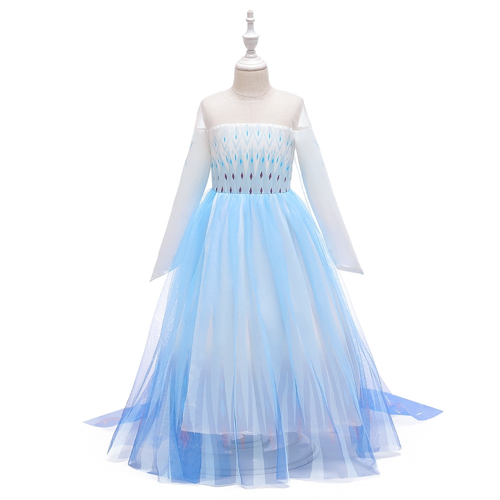 Enchanting Gradient Ice & Lavender Children's Dresses: Sheer Tulle Skirts, Geometric Patterns & Pearl Embellishments for Special Occasions