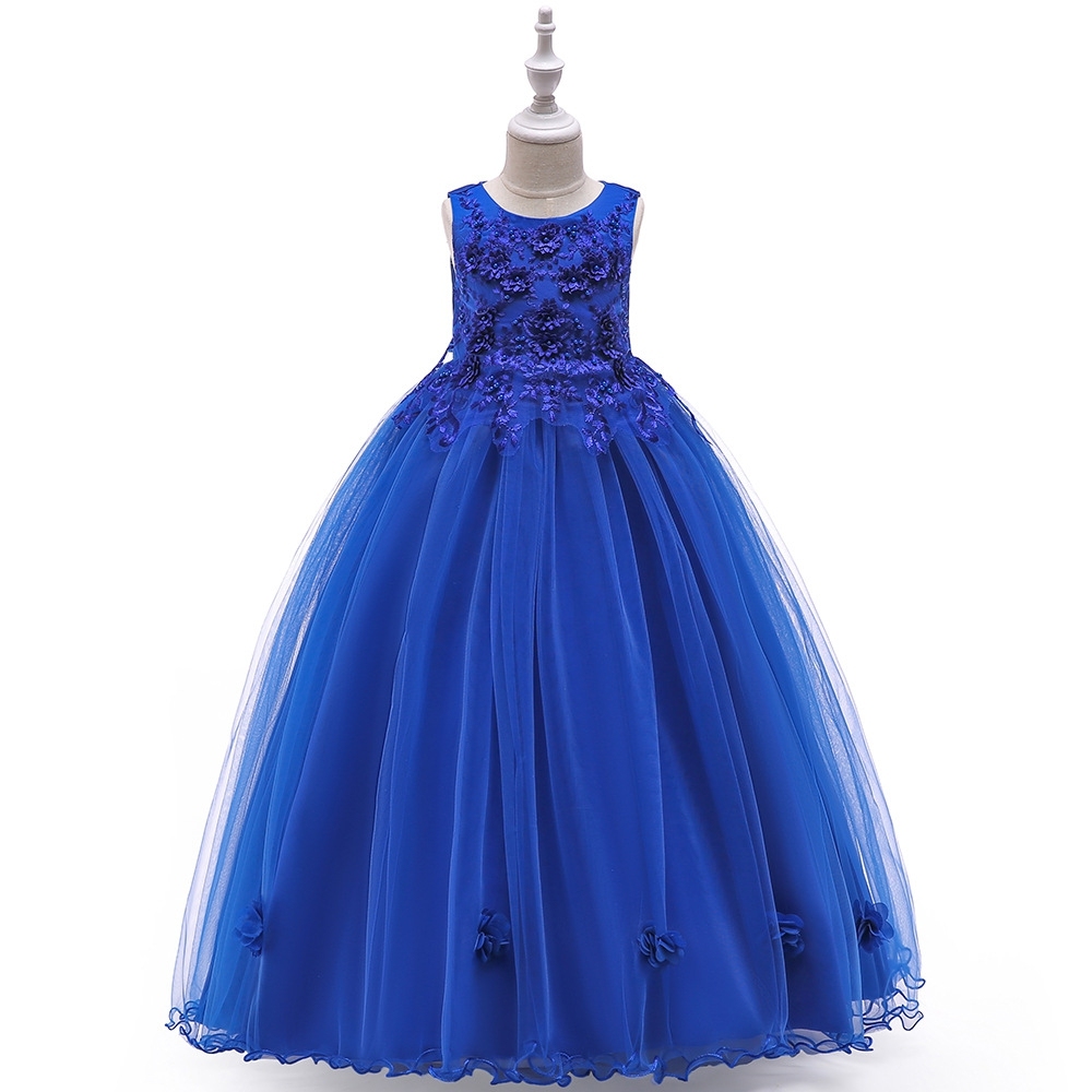 Enchanting Ball Gowns for Girls - Lace & Tulle Layers, Pearl Embellishments & Elastic Waistbands for Weddings, Parties & Fairy-Tale Events