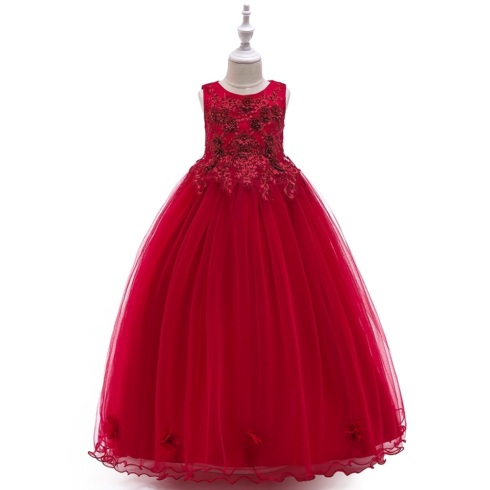 Enchanting Ball Gowns for Girls - Lace & Tulle Layers, Pearl Embellishments & Elastic Waistbands for Weddings, Parties & Fairy-Tale Events