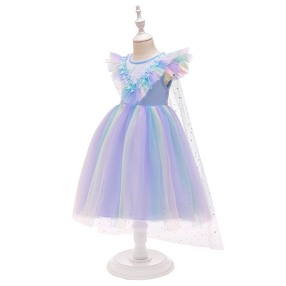 Enchanting Pastel Tulle Princess Dresses for Girls: Layered Silhouettes, Iridescent Embroidery & Shimmering Details for Special Occasions Like Weddings, Parties & Photo Shoots