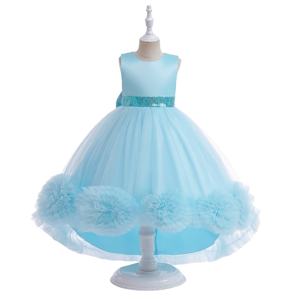 Enchanting Royal Children's Dresses: Layered Tulle, Floral Embroidery & Crystal Accents for Special Occasions Like Weddings, Parties & Photo Shoots | Luxurious Nursery Attire