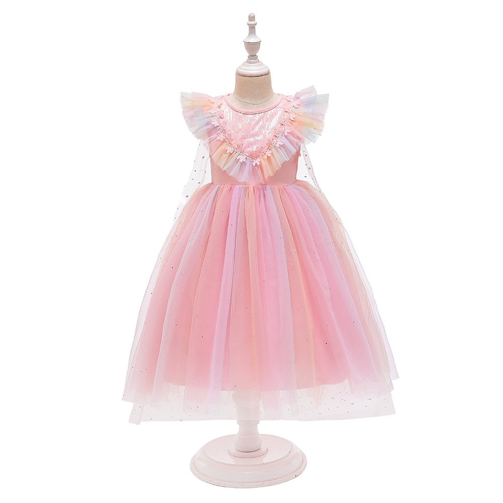 Enchanting Pastel Tulle Princess Dresses for Girls: Layered Silhouettes, Iridescent Embroidery & Shimmering Details for Special Occasions Like Weddings, Parties & Photo Shoots