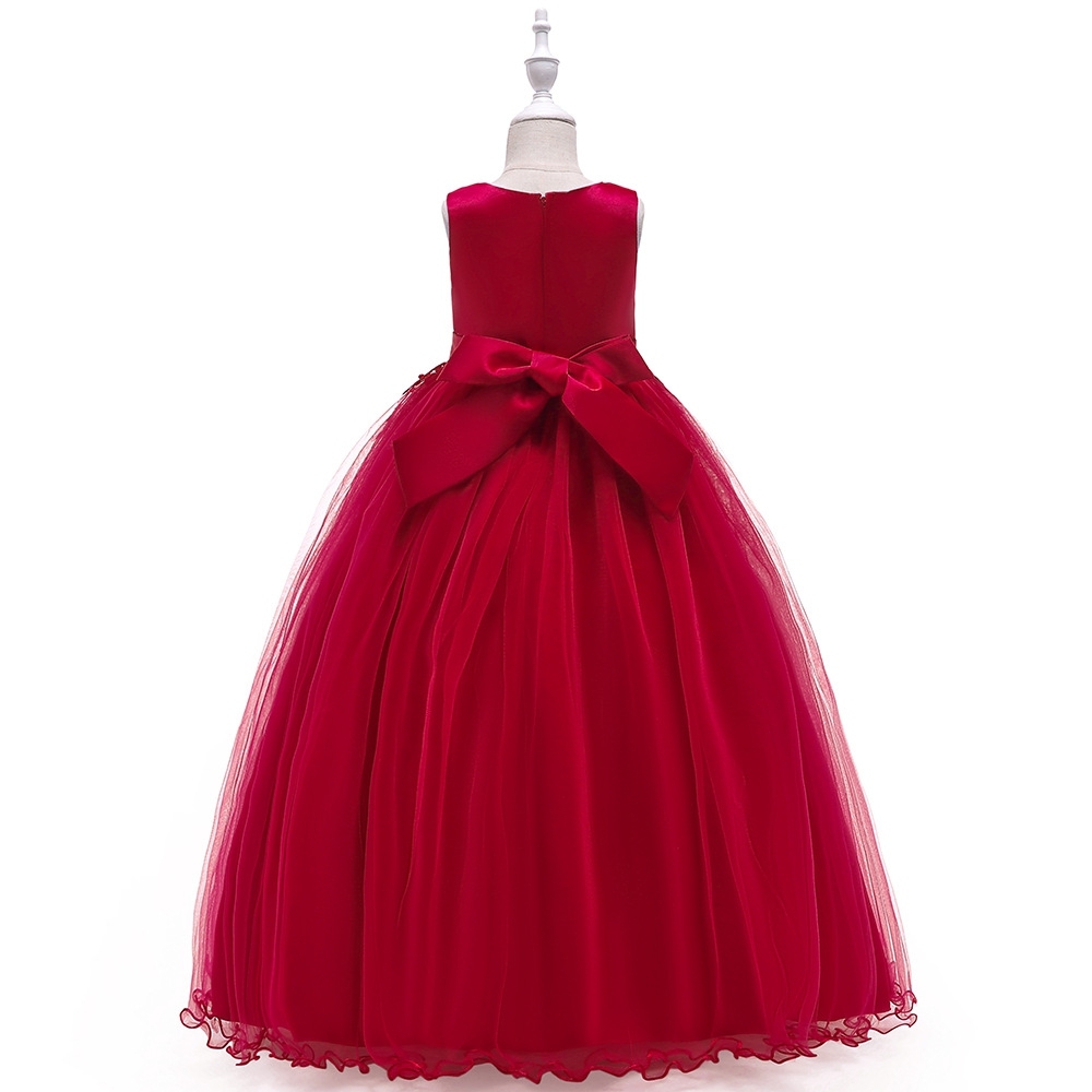 Enchanting Ball Gowns for Girls - Lace & Tulle Layers, Pearl Embellishments & Elastic Waistbands for Weddings, Parties & Fairy-Tale Events