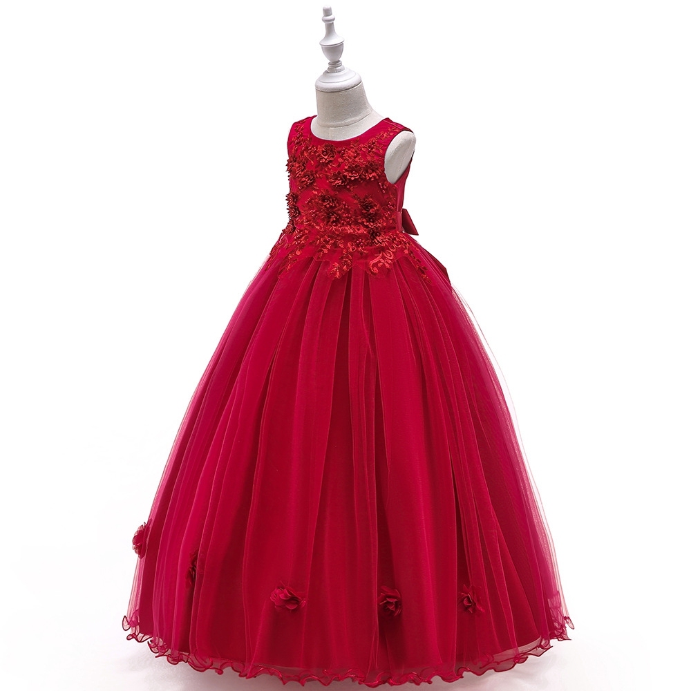 Enchanting Ball Gowns for Girls - Lace & Tulle Layers, Pearl Embellishments & Elastic Waistbands for Weddings, Parties & Fairy-Tale Events
