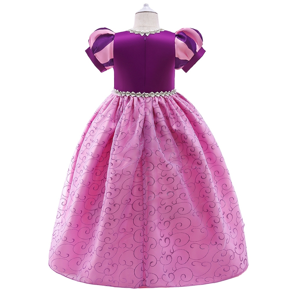 Elegant  Pink & Purple Princess Dresses for Girls: Glitter Embroidery, Tulle Skirts & Satin Details | Whimsical Special Occasion Attire