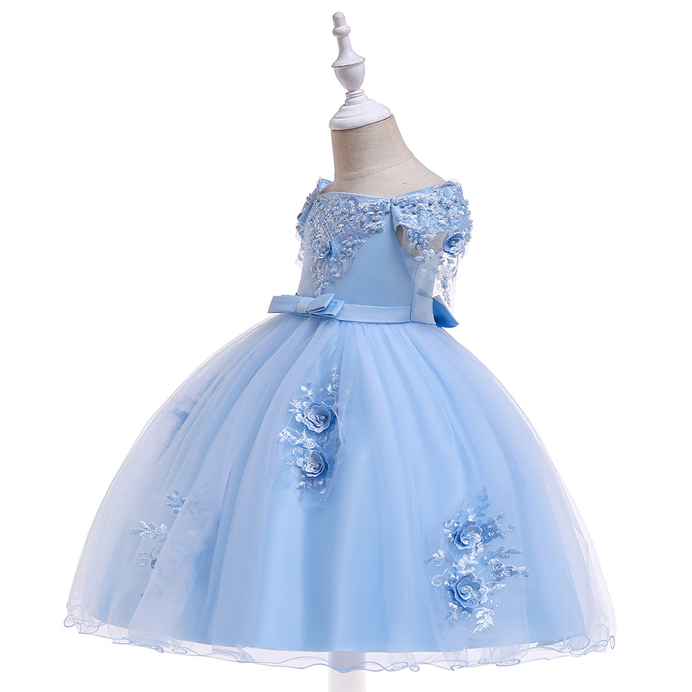 Elegant Children's Princess Dresses: Lace & Pearl Embroidery, Tulle Skirts & Pastel Hues | Whimsical Special Occasion Attire for Girls