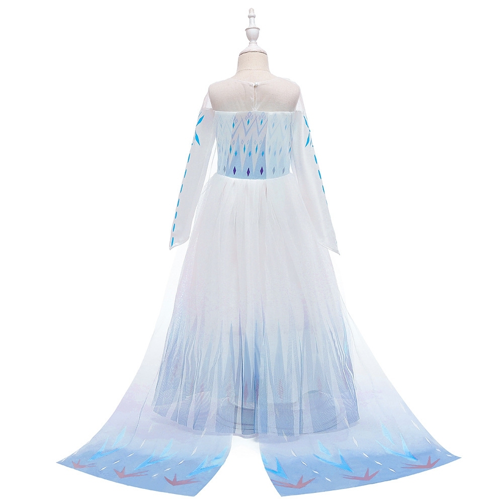 Enchanting Gradient Ice & Lavender Children's Dresses: Sheer Tulle Skirts, Geometric Patterns & Pearl Embellishments for Special Occasions