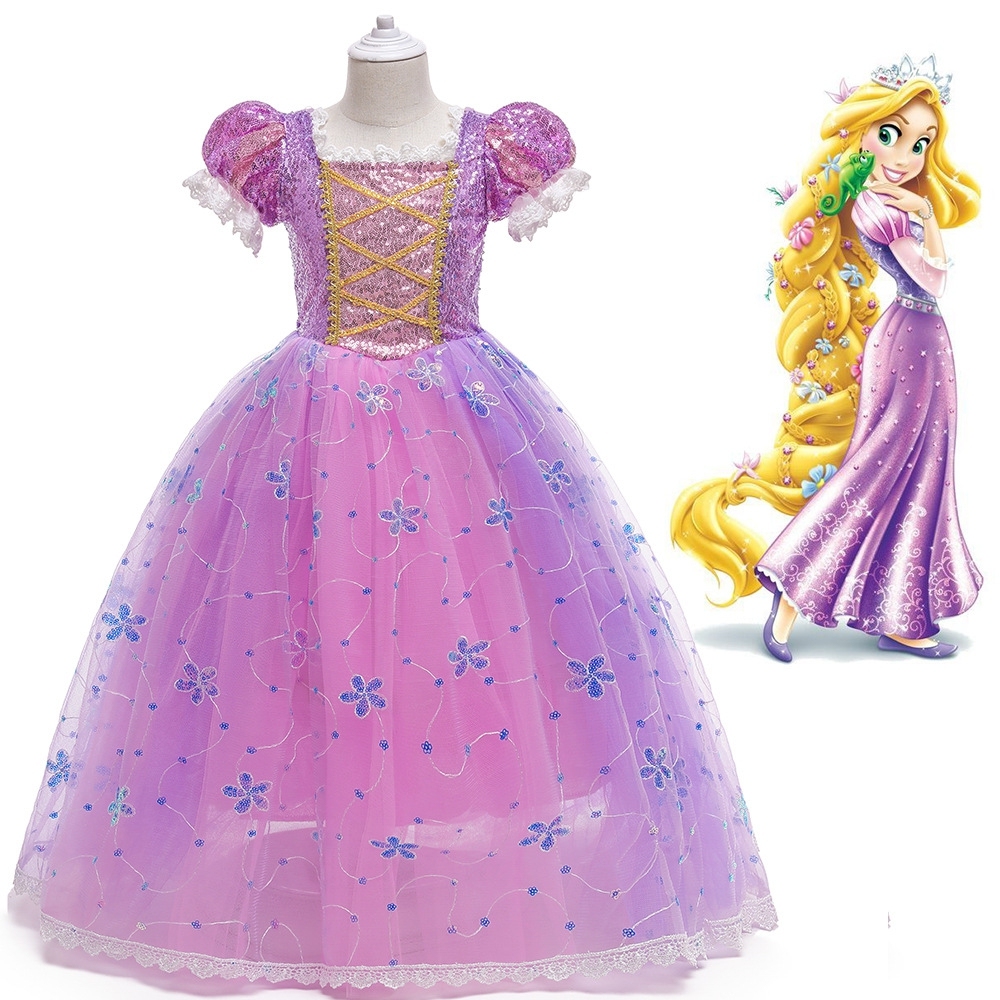 Elegant Princess Dresses for Girls: Sequin Accents, Floral Embroidery & Tulle Skirts for Special Occasions | Whimsical Fairy-Tale Attire
