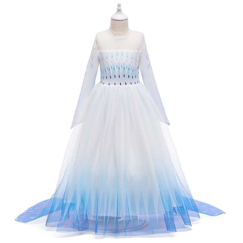 Enchanting Gradient Ice & Lavender Children's Dresses: Sheer Tulle Skirts, Geometric Patterns & Pearl Embellishments for Special Occasions