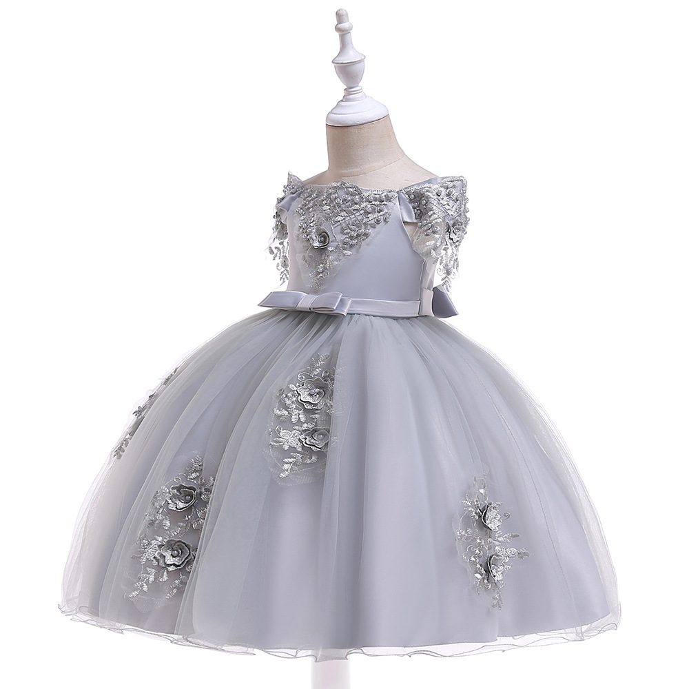 Elegant Children's Princess Dresses: Lace & Pearl Embroidery, Tulle Skirts & Pastel Hues | Whimsical Special Occasion Attire for Girls