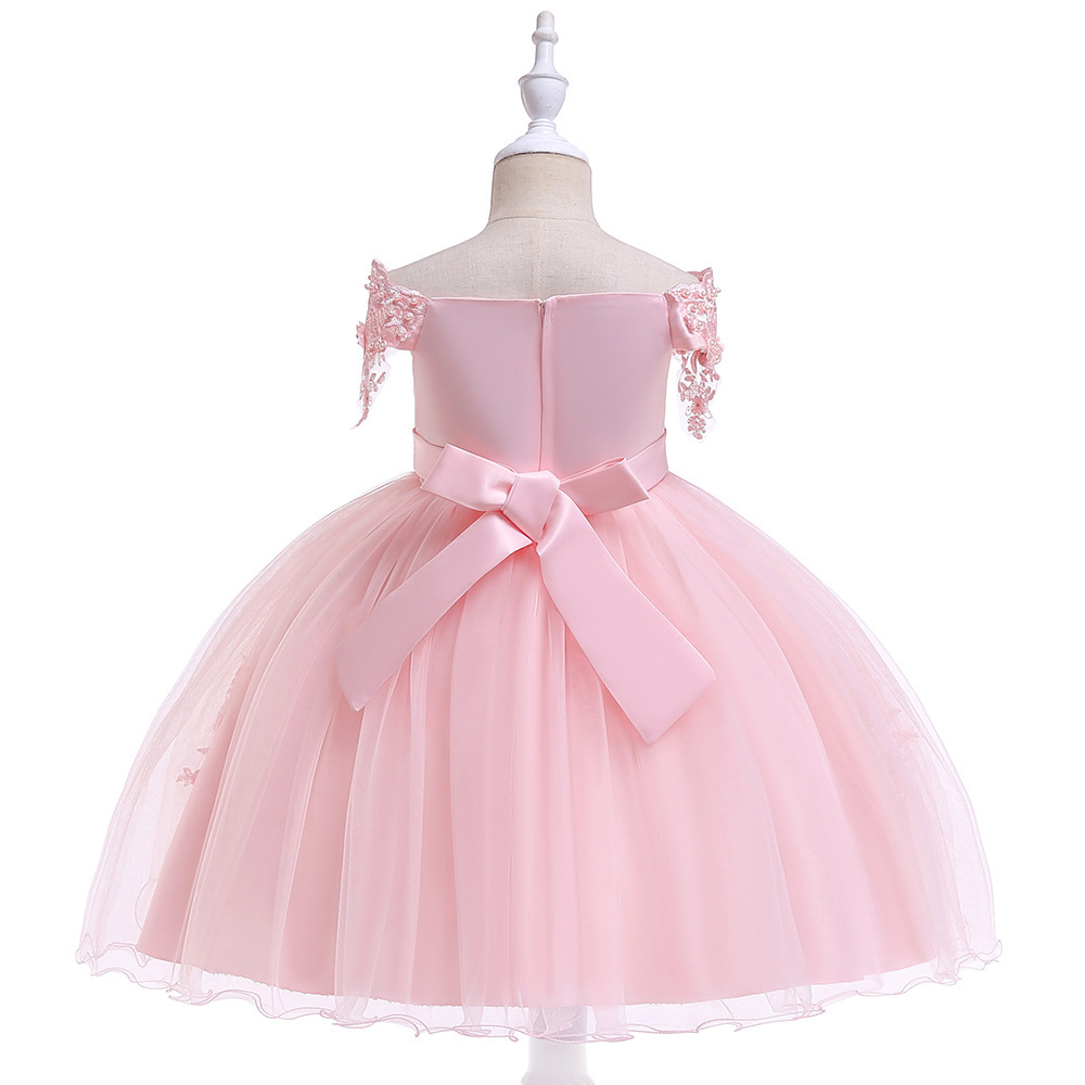 Elegant Children's Princess Dresses: Lace & Pearl Embroidery, Tulle Skirts & Pastel Hues | Whimsical Special Occasion Attire for Girls