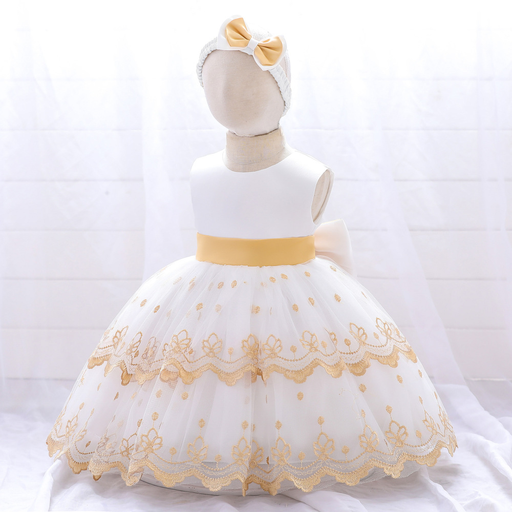 Elegant  Princess Dresses for Girls: Tulle Skirts, Golden Embroidery & Layered Designs for Special Occasions | Whimsical Children's Fashion