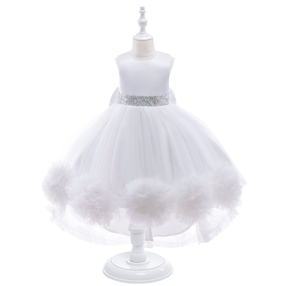 Enchanting Royal Children's Dresses: Layered Tulle, Floral Embroidery & Crystal Accents for Special Occasions Like Weddings, Parties & Photo Shoots | Luxurious Nursery Attire