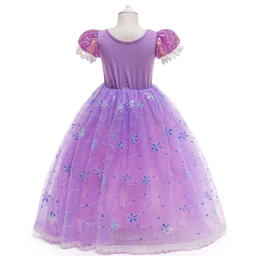 Elegant Princess Dresses for Girls: Sequin Accents, Floral Embroidery & Tulle Skirts for Special Occasions | Whimsical Fairy-Tale Attire