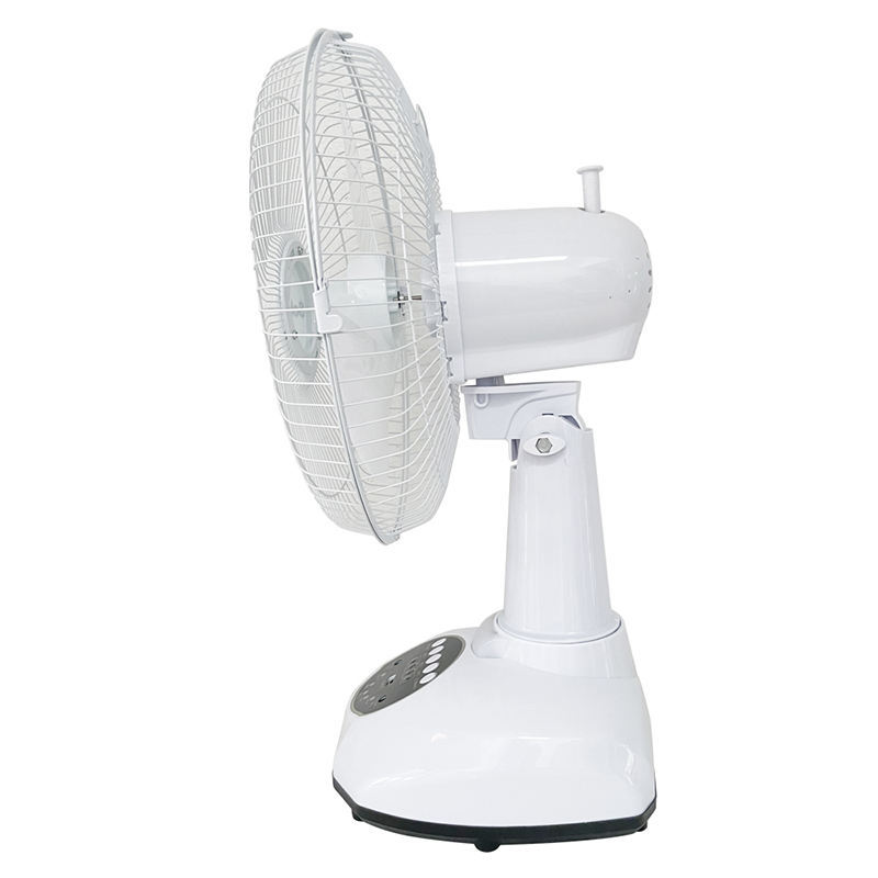 Compact 12-Inch Solar Desk Fan | 3W Panel & Dual Lighting | Budget-Friendly Cooling Solution